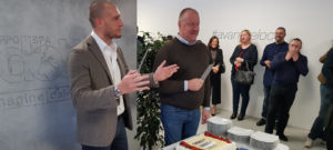 Alberto Masserdotti e Marcello Lamperti al taglio della torta