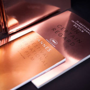 Per il catalogo della 71a edizione del Festival internazionale del cinema di Cannes, l’agenzia francese Filifox ha utilizzato carte specchio delle gamme Chromolux Miroir e Splendorlux di Zanders. Il progetto è stato stampato dalla francese Art & Caractère.